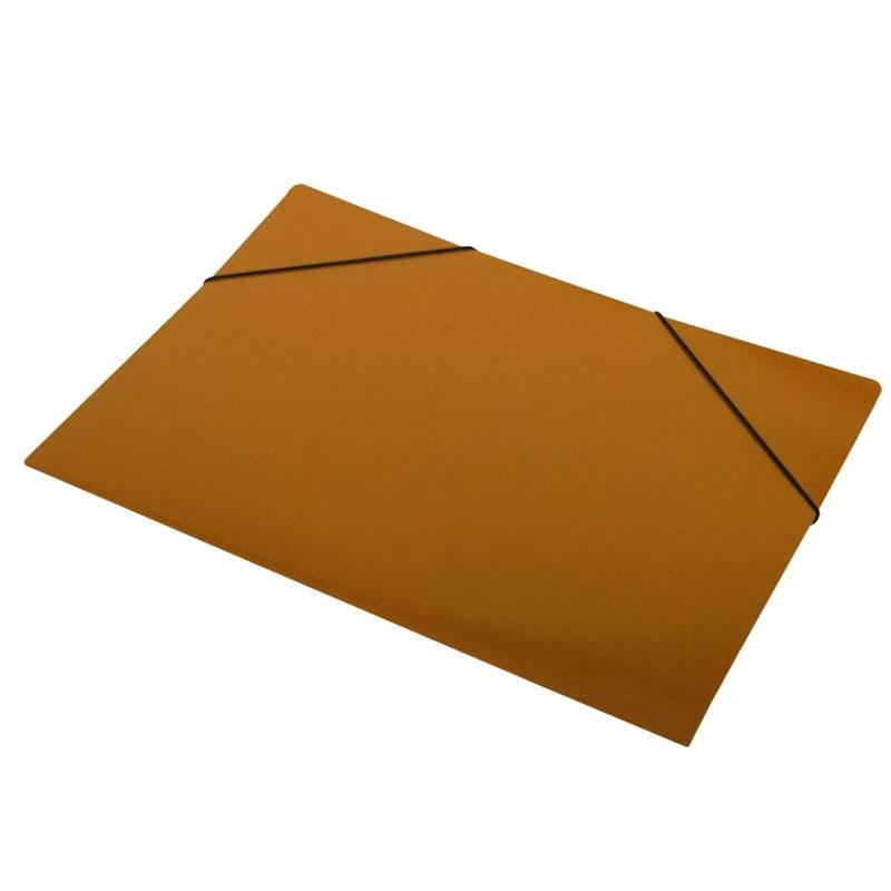 CARPETA AVIOS 3 SOLAPAS C/ELAST. PLASTIF. MARRON 35 X 50