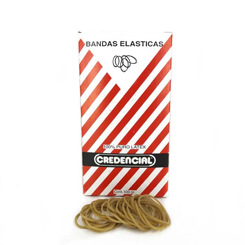 BANDA ELASTICA CREDENCIAL DE 100 DIAMETRO X 1,5 MM. X 500 GRS.(LARGA/FINA)