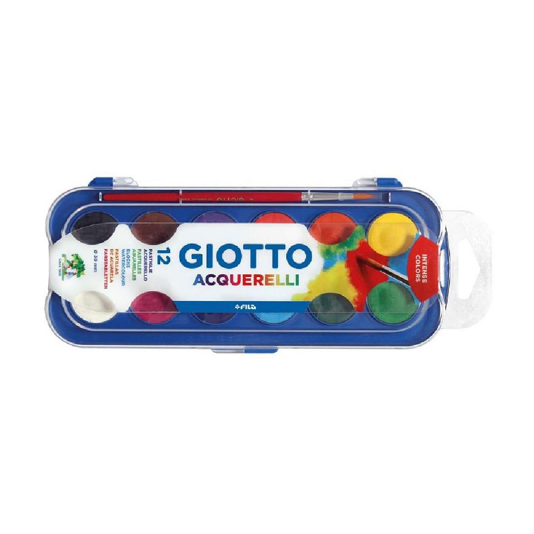 ACUARELA GIOTTO PREMIUM X 12 COLORES + PINCEL