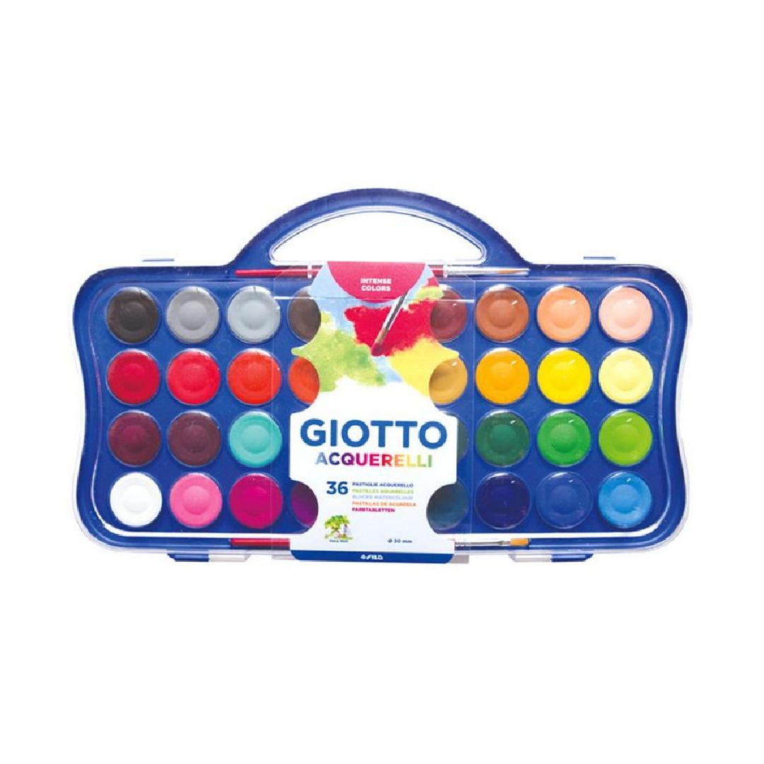 ACUARELA GIOTTO PREMIUM X 36 COLORES + PINCEL