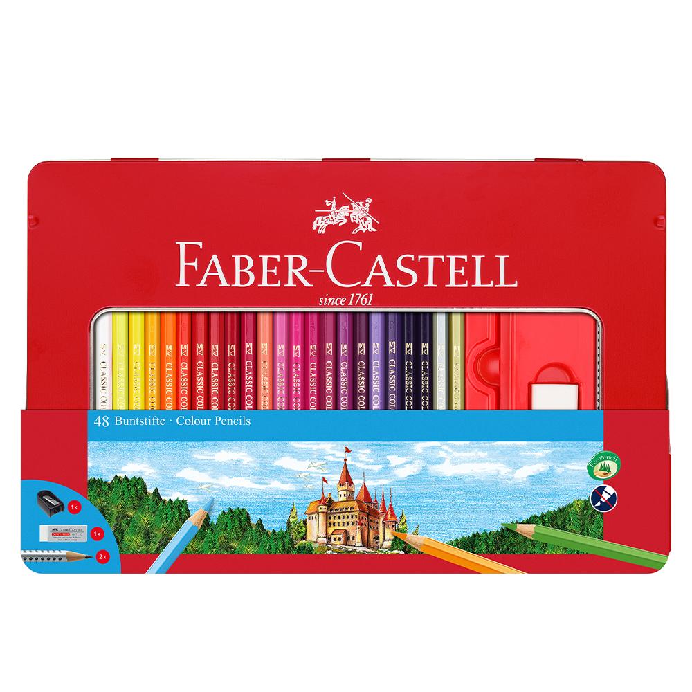 LAPICES DE COLORES FABER CASTELL X 48 LARGOS (LATA) (115888)