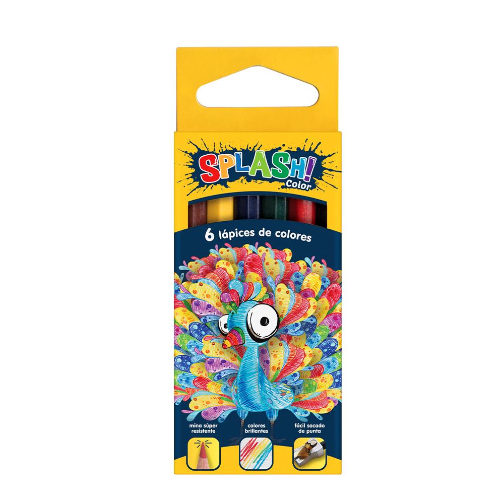 LAPICES DE COLORES SPLASH X  6 CORTOS (514407)