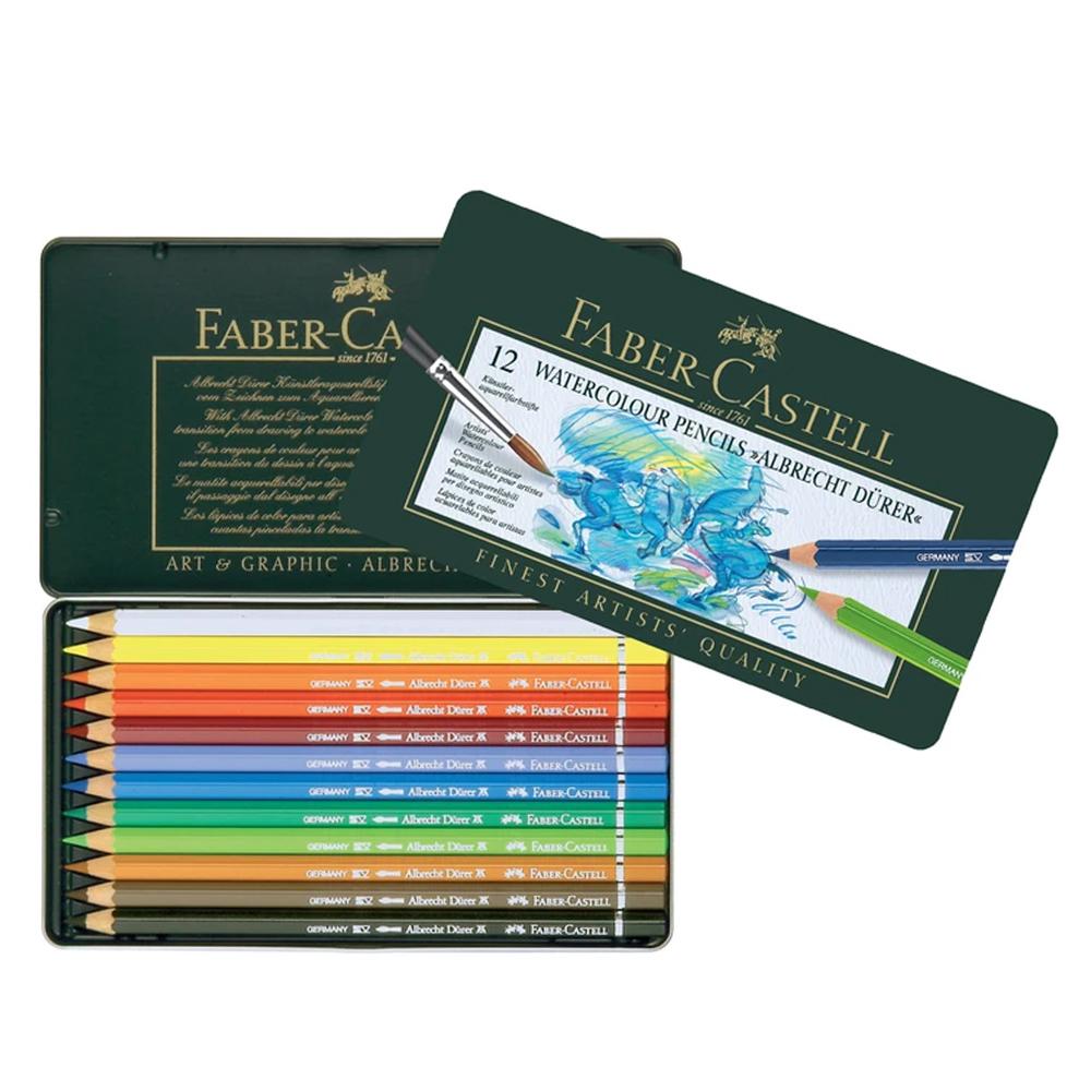 LAPICES ACUARELABLES FABER CASTELL ALBRECHT DURER X 12 LARGOS LATA (117512)