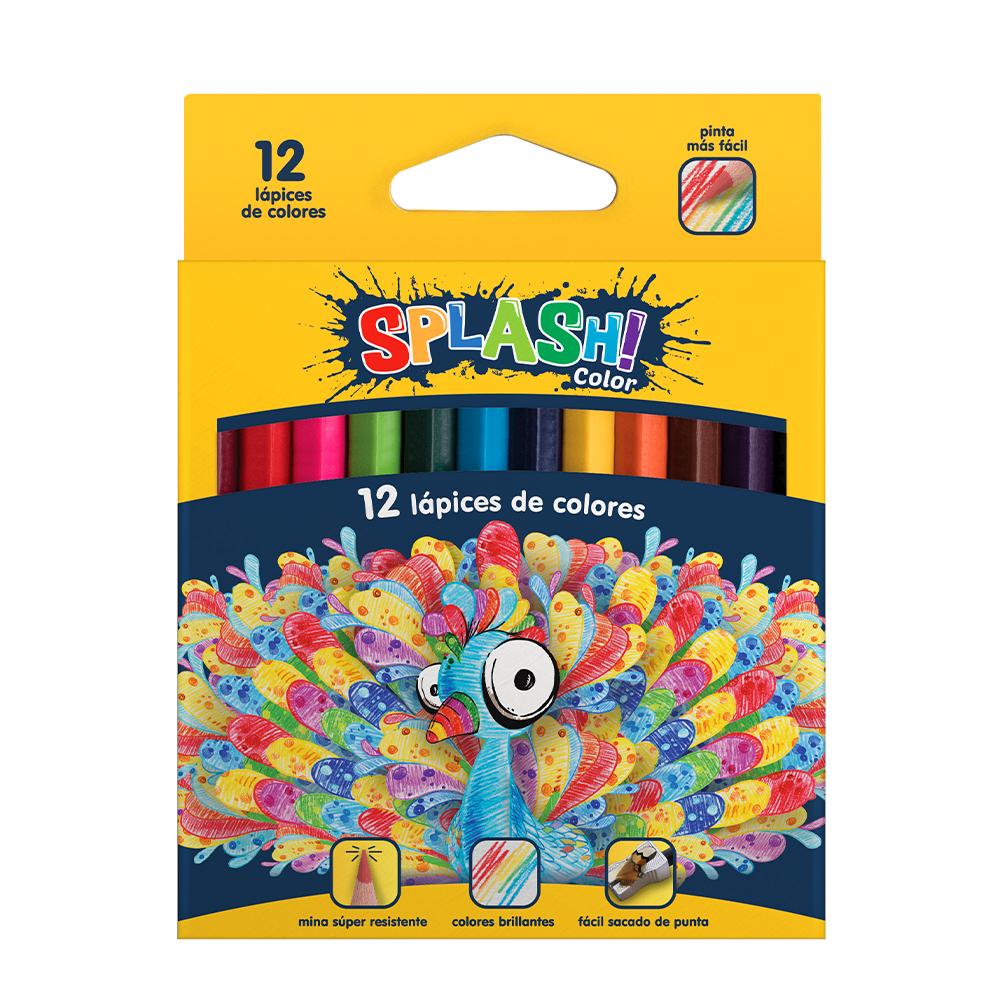 LAPICES DE COLORES SPLASH X 12 CORTOS (514415)