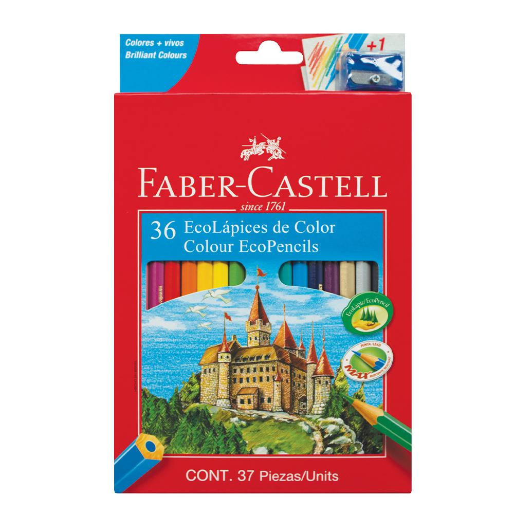 LAPICES DE COLORES FABER CASTELL X 36 LARGOS (2036)