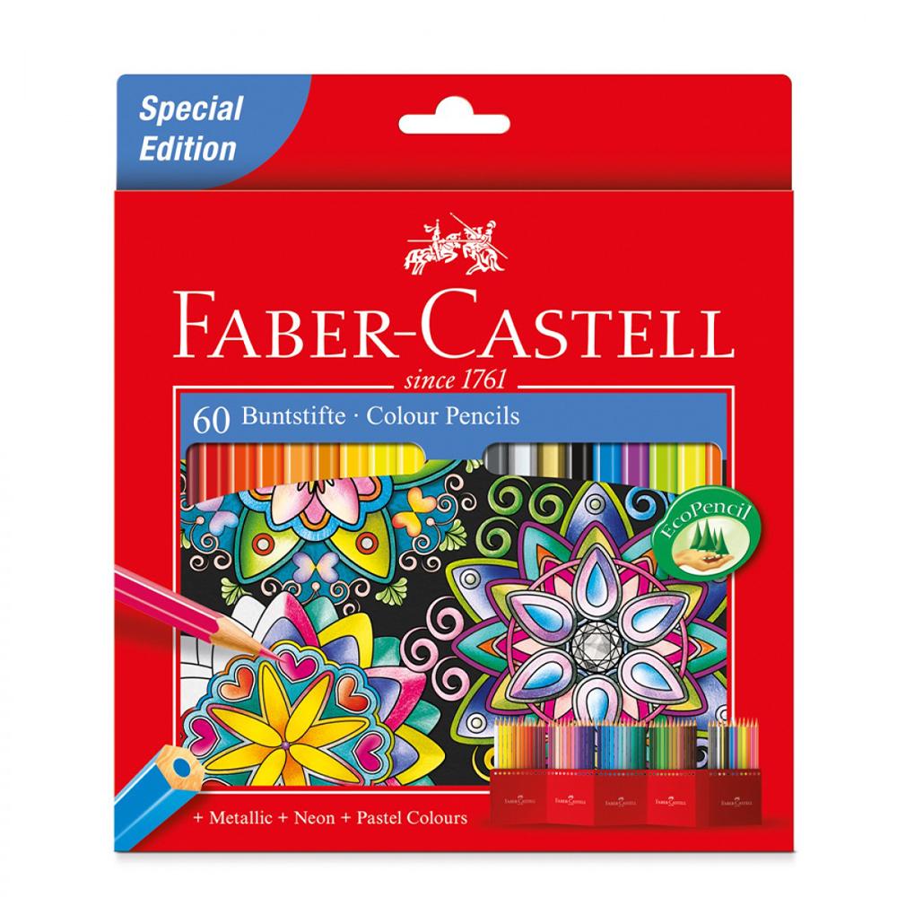 LAPICES DE COLORES FABER CASTELL X 60 LARGOS (112061)