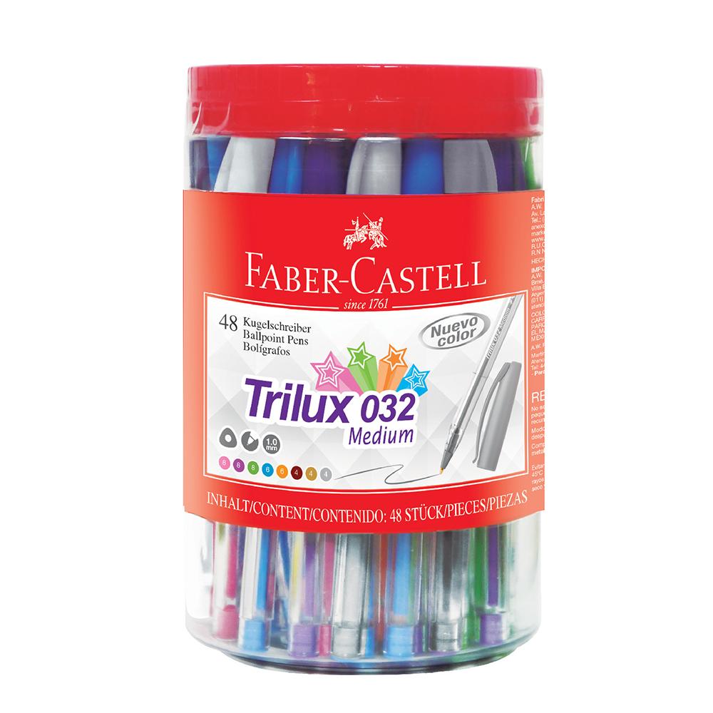 BOLIGRAFO FABER CASTELL TRILUX 032 COLORS TUBO X 48 UNIDADES (343247)