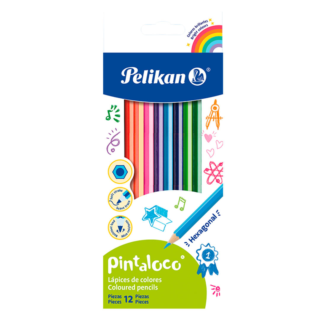 LAPICES DE COLORES PELIKAN PINTALOCO X 12 LARGOS