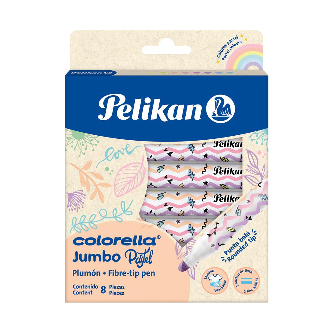 MARCADOR PELIKAN COLORELLA JUMBO X  8 COLORES PASTELES