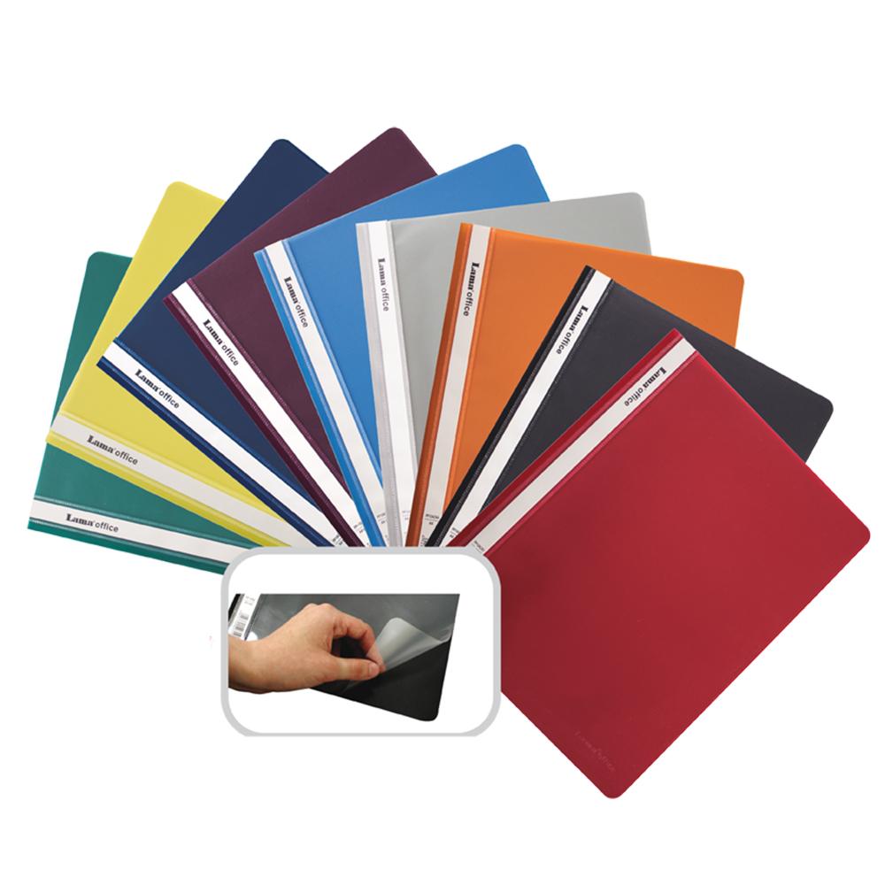 CARPETA LAMA TAPA CRISTAL A4 V/COLORES