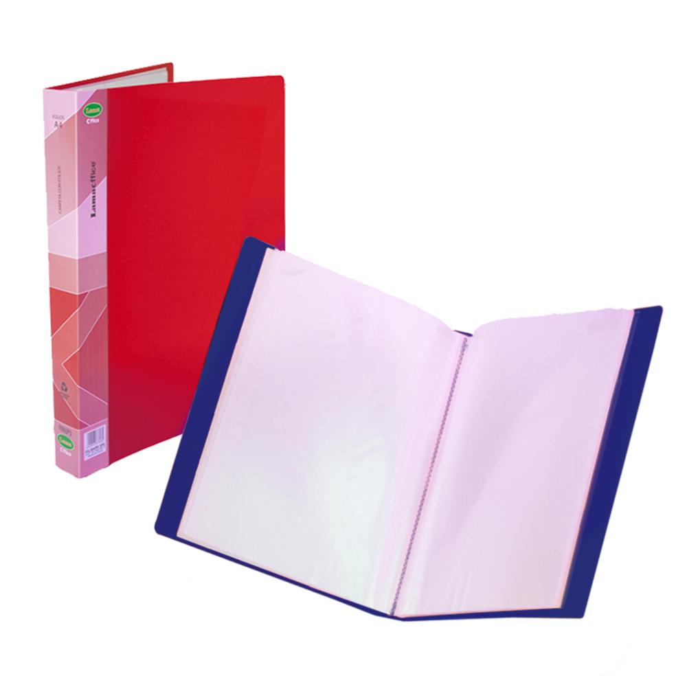 CARPETA LAMA CON  60 FOLIOS OFICIO  (FM60F) V/COLORES