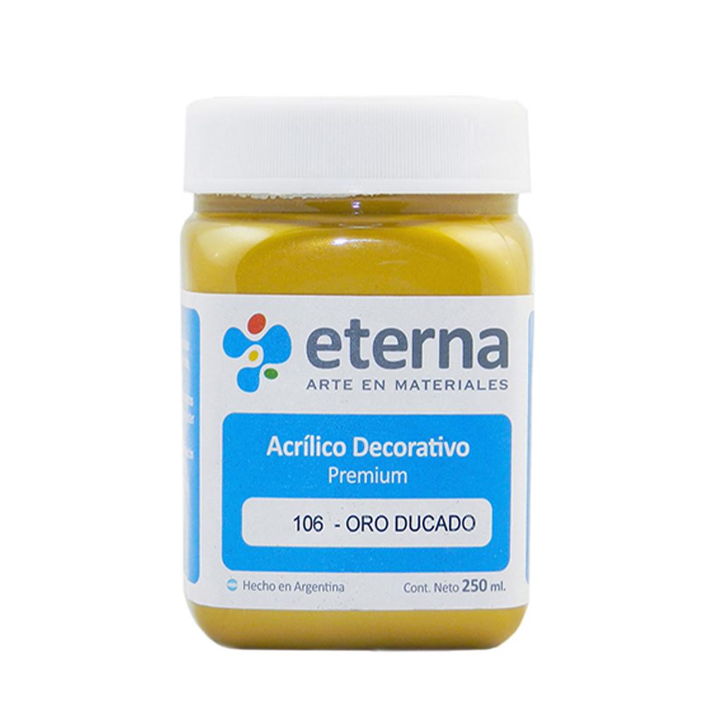 PINTURA ETERNA ACRILICA DECORATIVA X 250 ML METALIZADA V/COLORES