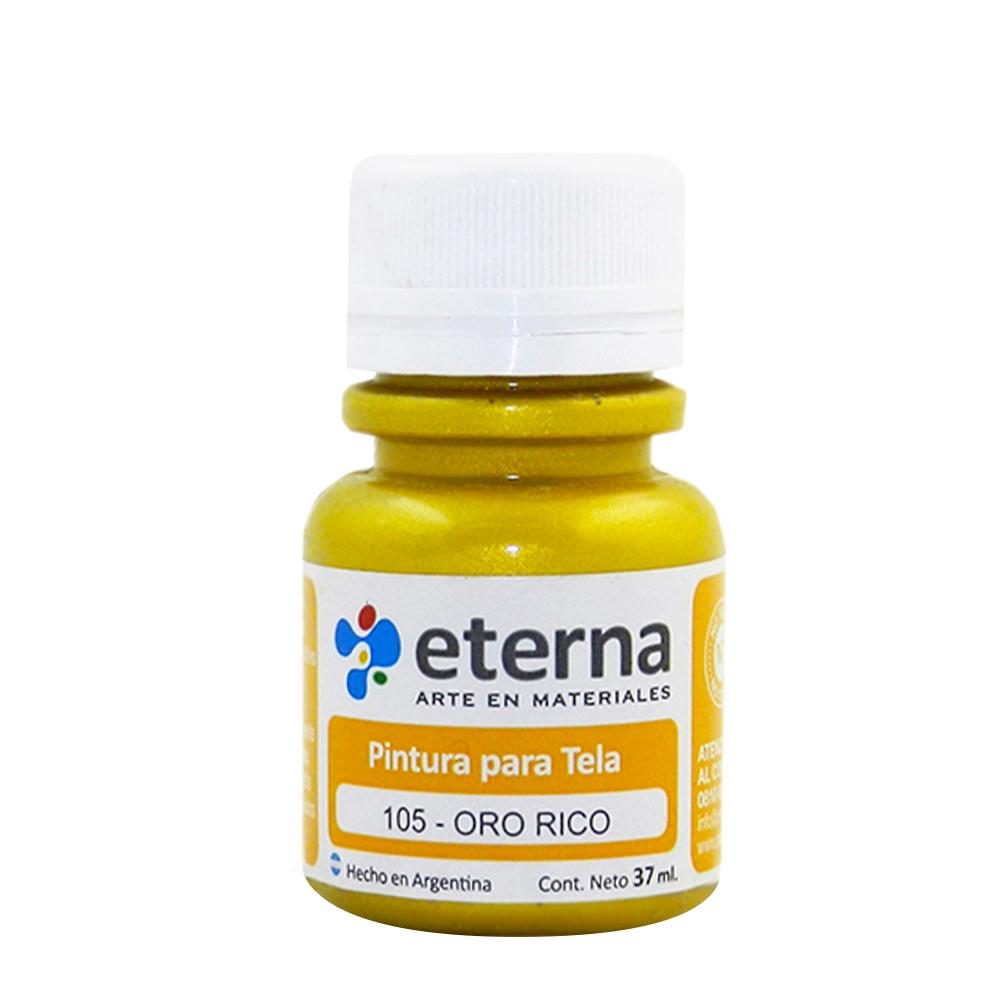 PINTURA ETERNA P/TELA X 37 ML METALIZADA V/COLORES