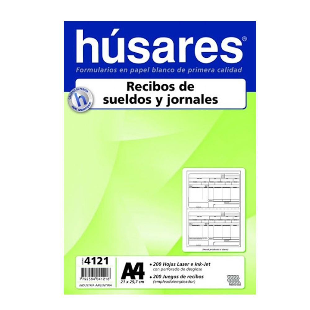 FORMULARIO HUSARES (4121) SUELDO A4 VERTICAL  X  200 HJS. 80 GRS.