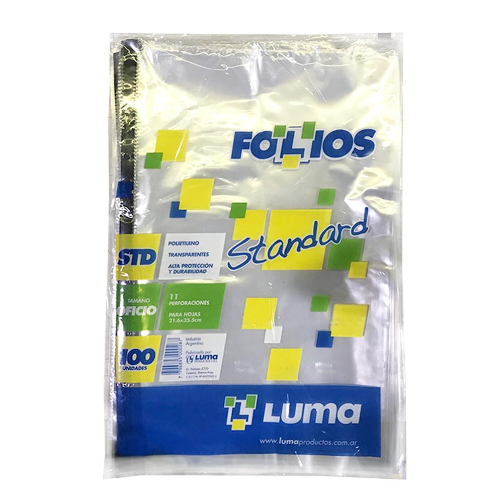 FOLIO LUMA OFICIO LIVIANO X 100 UNID .