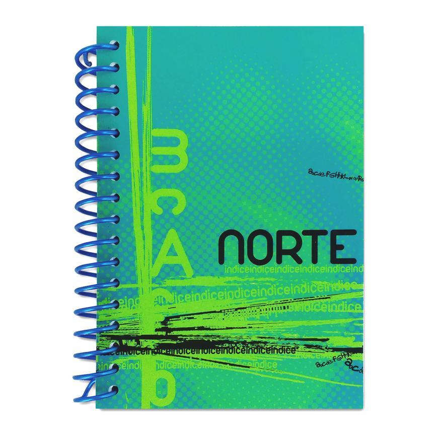 LIBRETA NORTE 7030 C/ESPIRAL E INDICE  (12 X 8 CM)