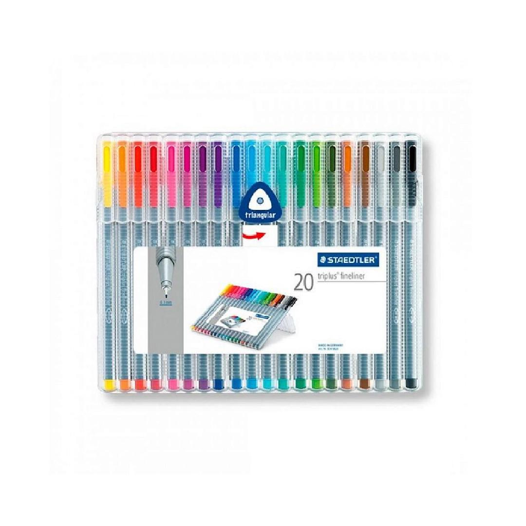 MARCADOR STAEDTLER TRIPLUS 334 ESTUCHE X 20 COLORES