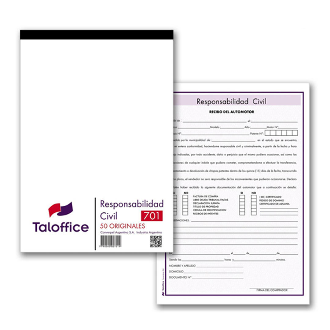 FORMULARIO TAL-OFFICE RESPONSABILIDAD CIVIL (701)