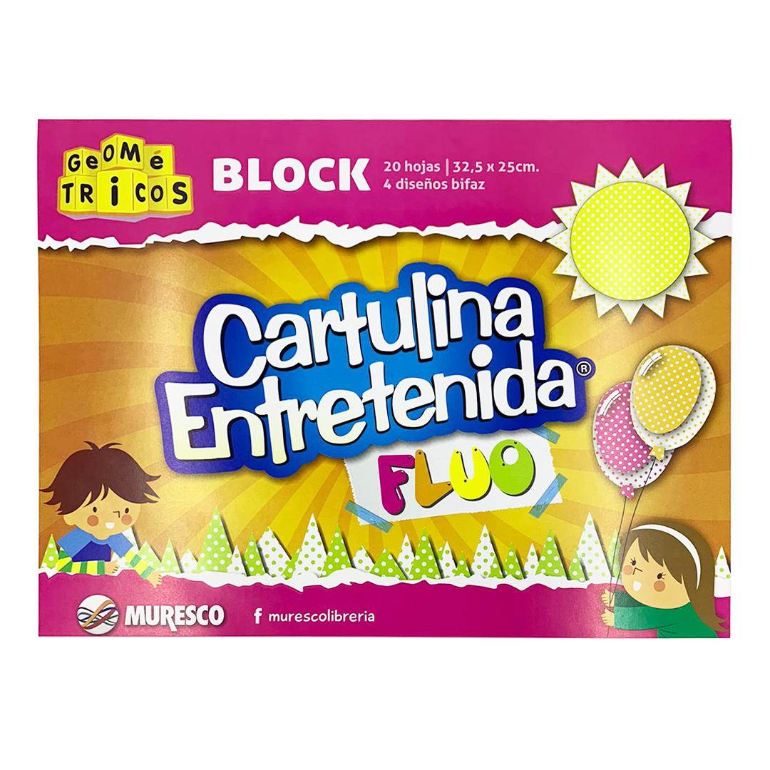 BLOCK CARTULINA MURESCO 32,5 X 25 CM X 20 HJS. FLUO (7600-3)