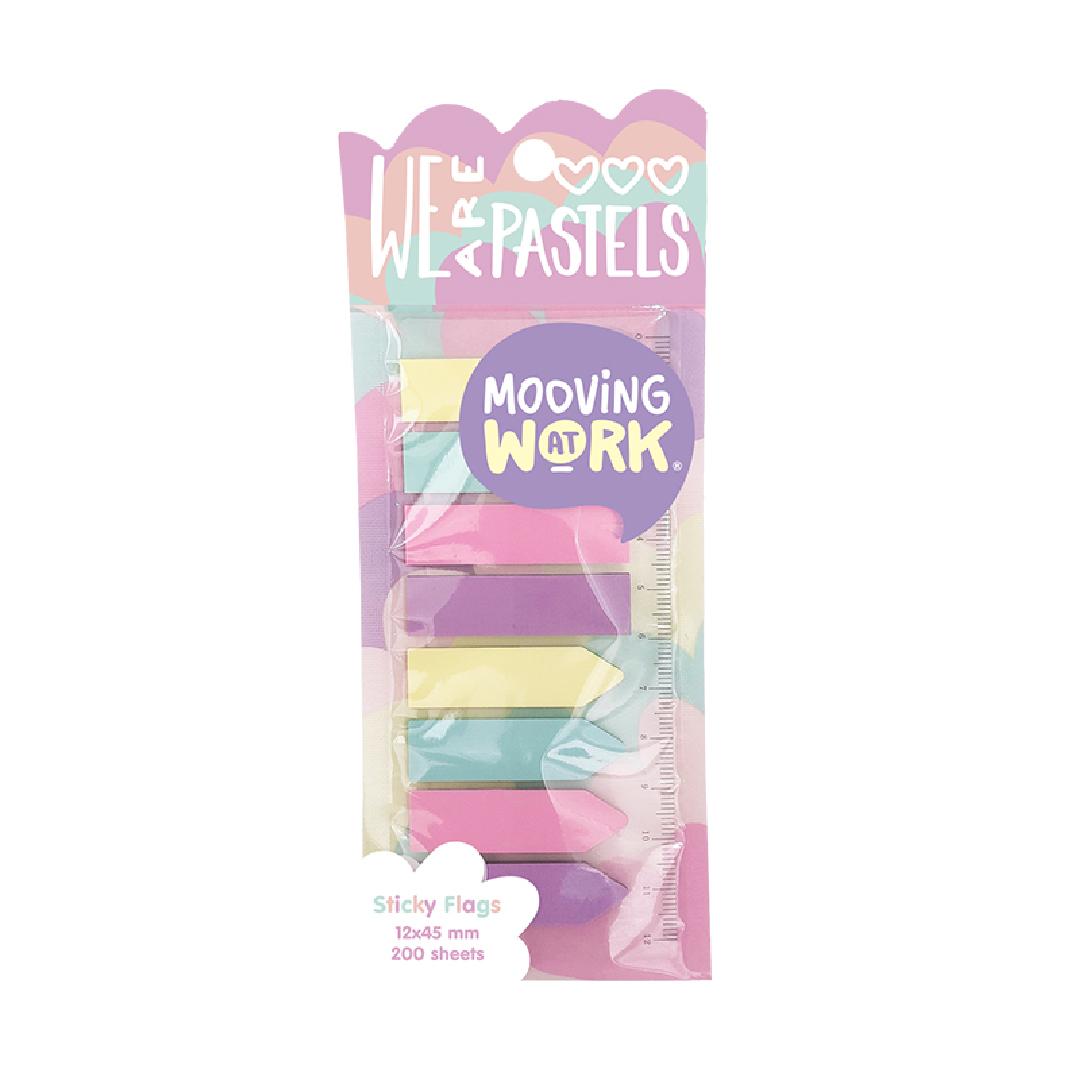 NOTAS ADHESIVAS MOOVING BANDERITAS PASTEL X 200 HOJAS (2102100205)