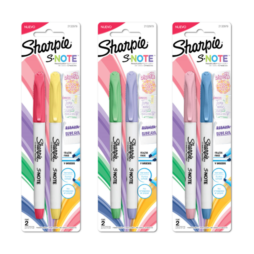 RESALTADOR SHARPIE NOTE BLISTER X 2 COLORES V/MODELOS (2132979)