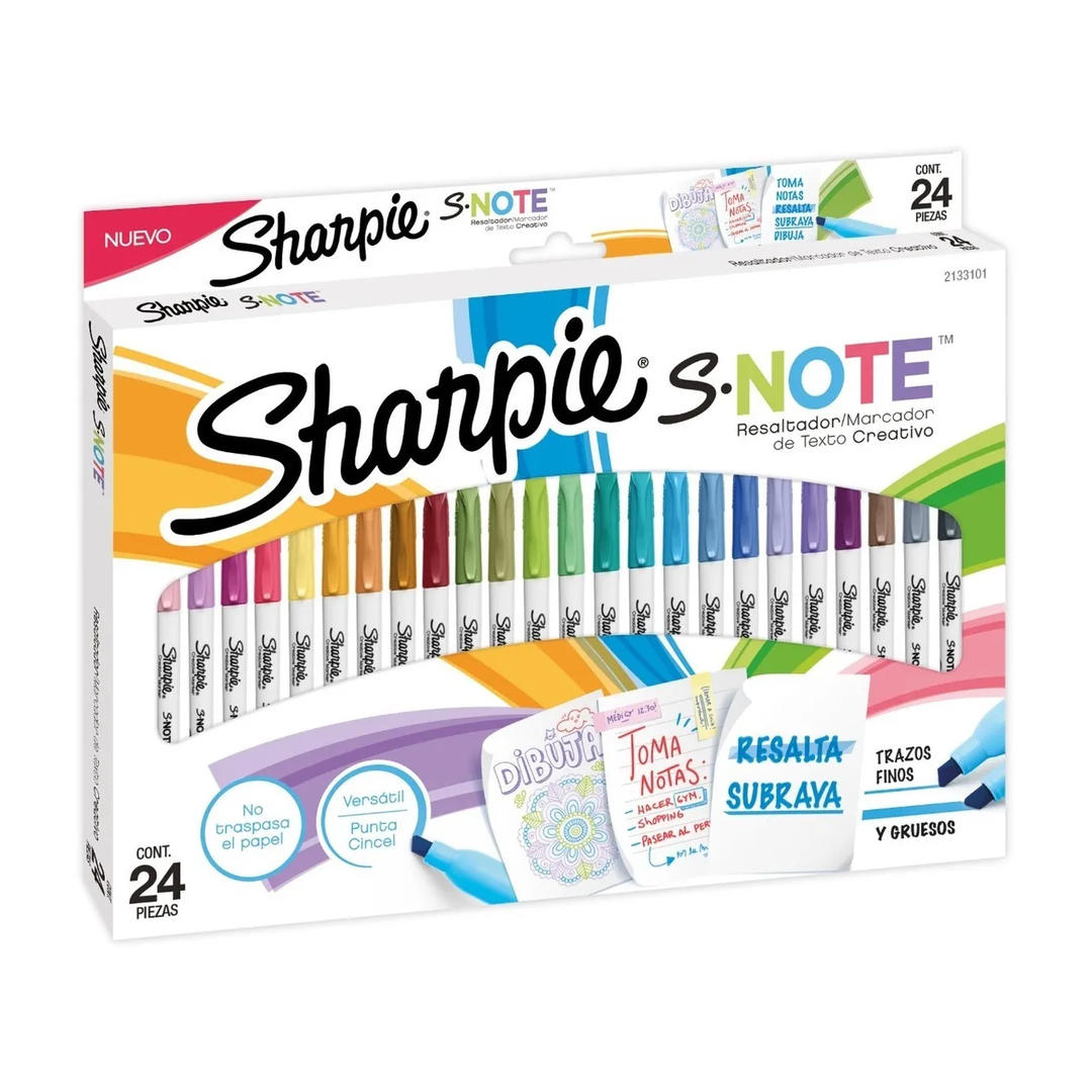 RESALTADOR SHARPIE NOTE PACK X 24 COLORES (2133101)