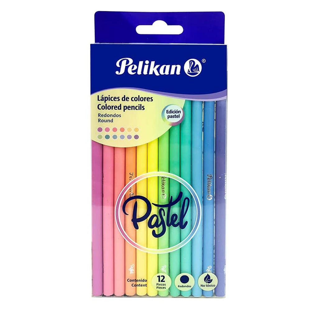 LAPICES DE COLORES PELIKAN X 12 LARGOS PASTELES