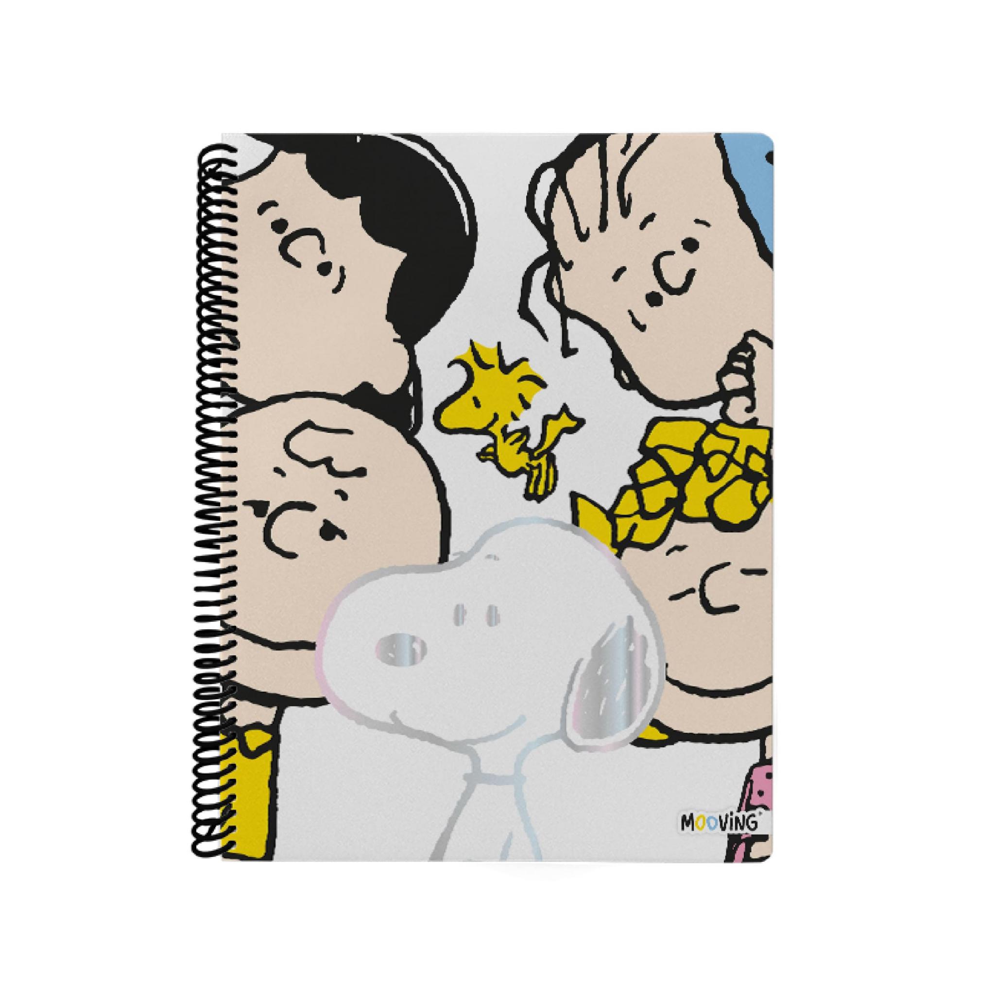 CUADERNO MOOVING 29/7 T. FLEX. X 80 HJS. RAYADO SNOOPY