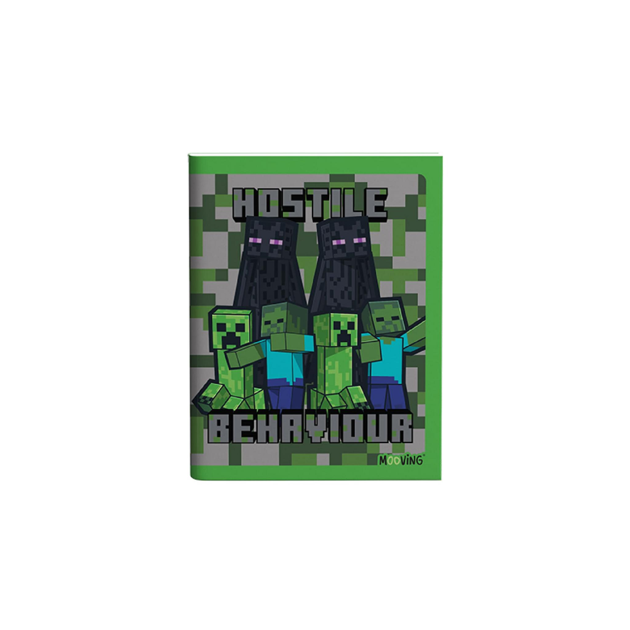 CUADERNO MOOVING T. FLEX  X 48 HJS. RAYADO MINECRAFT