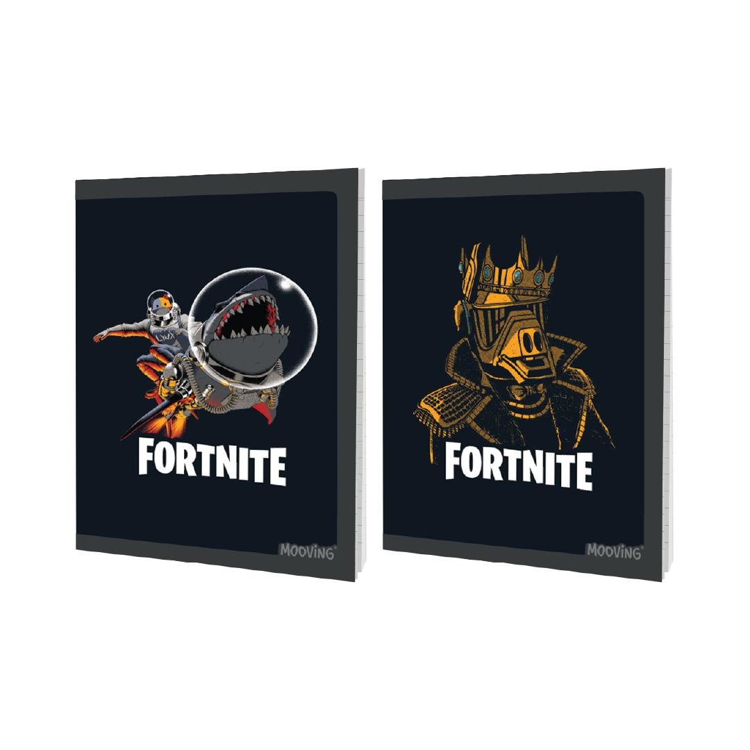 CUADERNO MOOVING T. FLEX  X 48 HJS. RAYADO FORTNITE