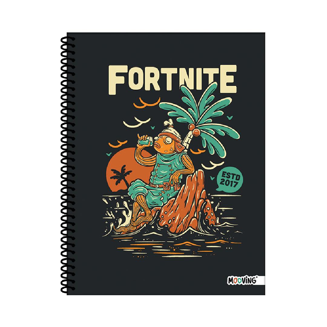 CUADERNO MOOVING 29/7 T. FLEX. X 80 HJS. RAYADO FORTNITE