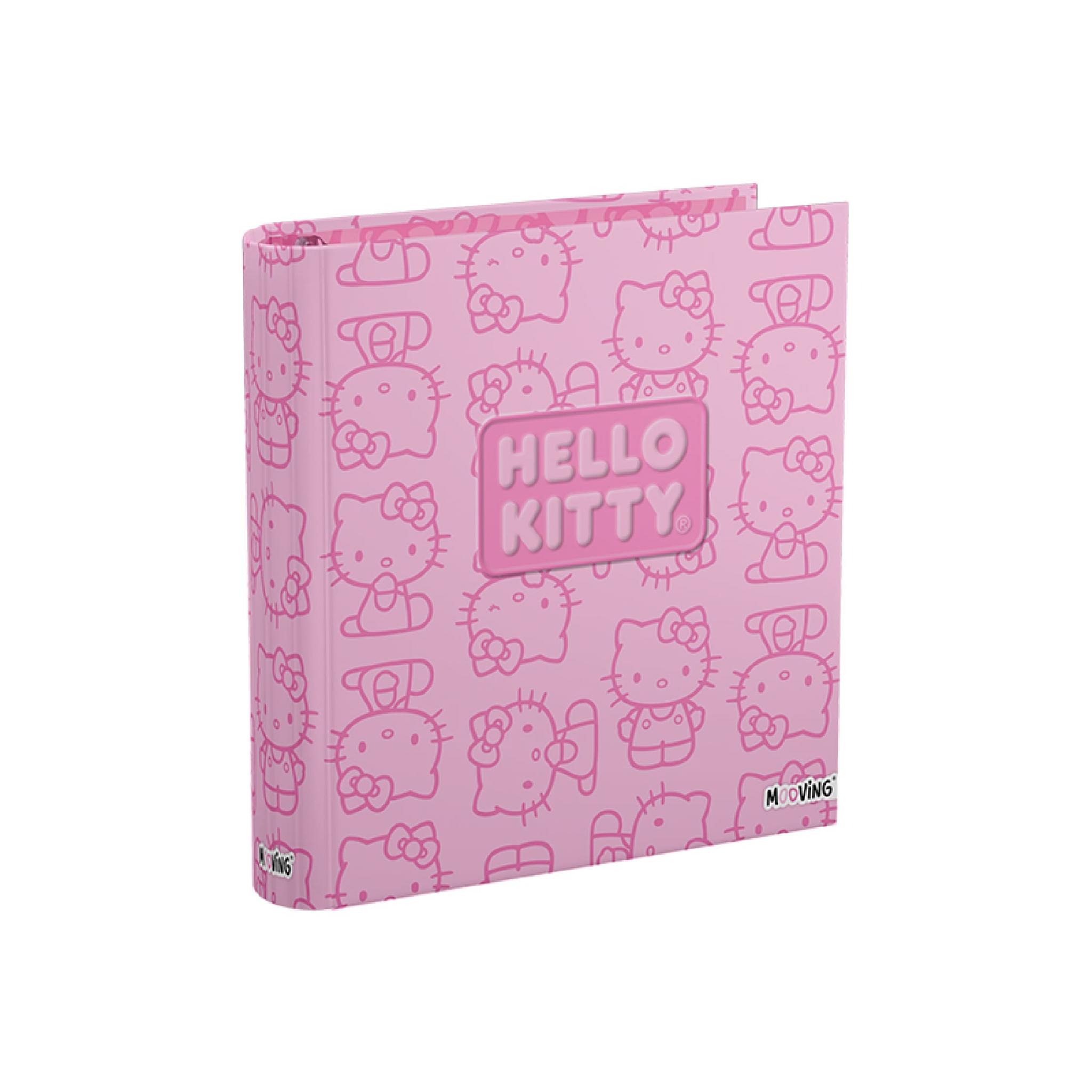 CARPETA MOOVING 3 X 40 MM. HELLO KITTY PINK (PARCHE)