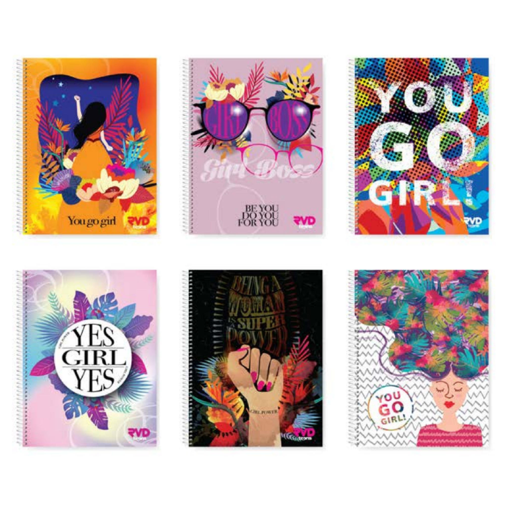 CUADERNO RIVADAVIA TEENS GIRL POWER 29/7 X 150 HJS. RAYADO C/SEP.