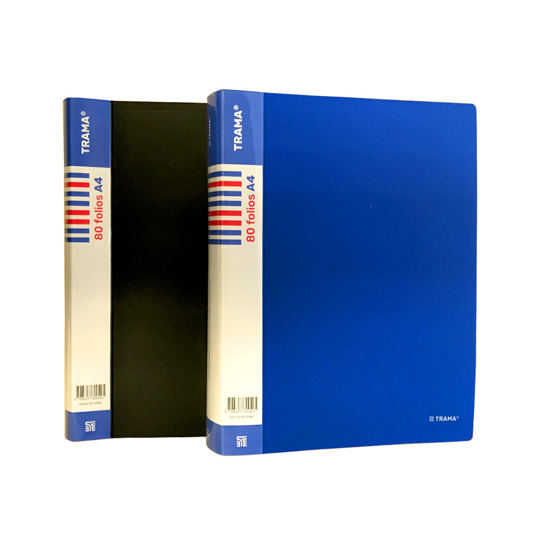 CARPETA TRAMA CON 80 FOLIOS A4 V/COLORES