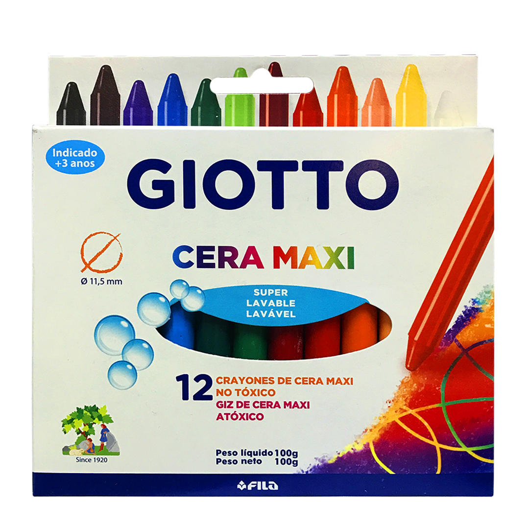 LAPICES DE CERA GIOTTO MAXI X 12 COLORES