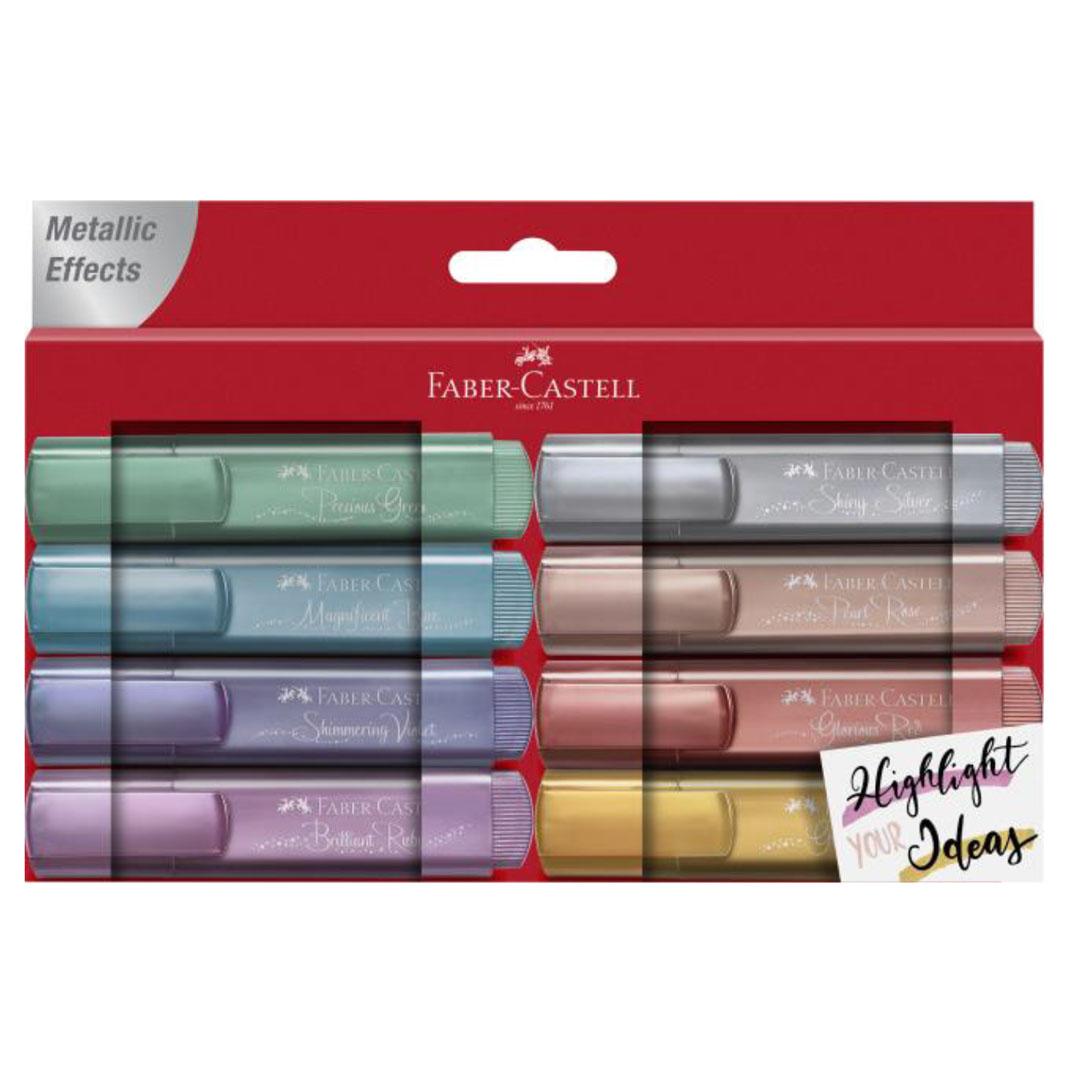 RESALTADOR FABER CASTELL 46 METALIZADO BLISTER X 8 U.