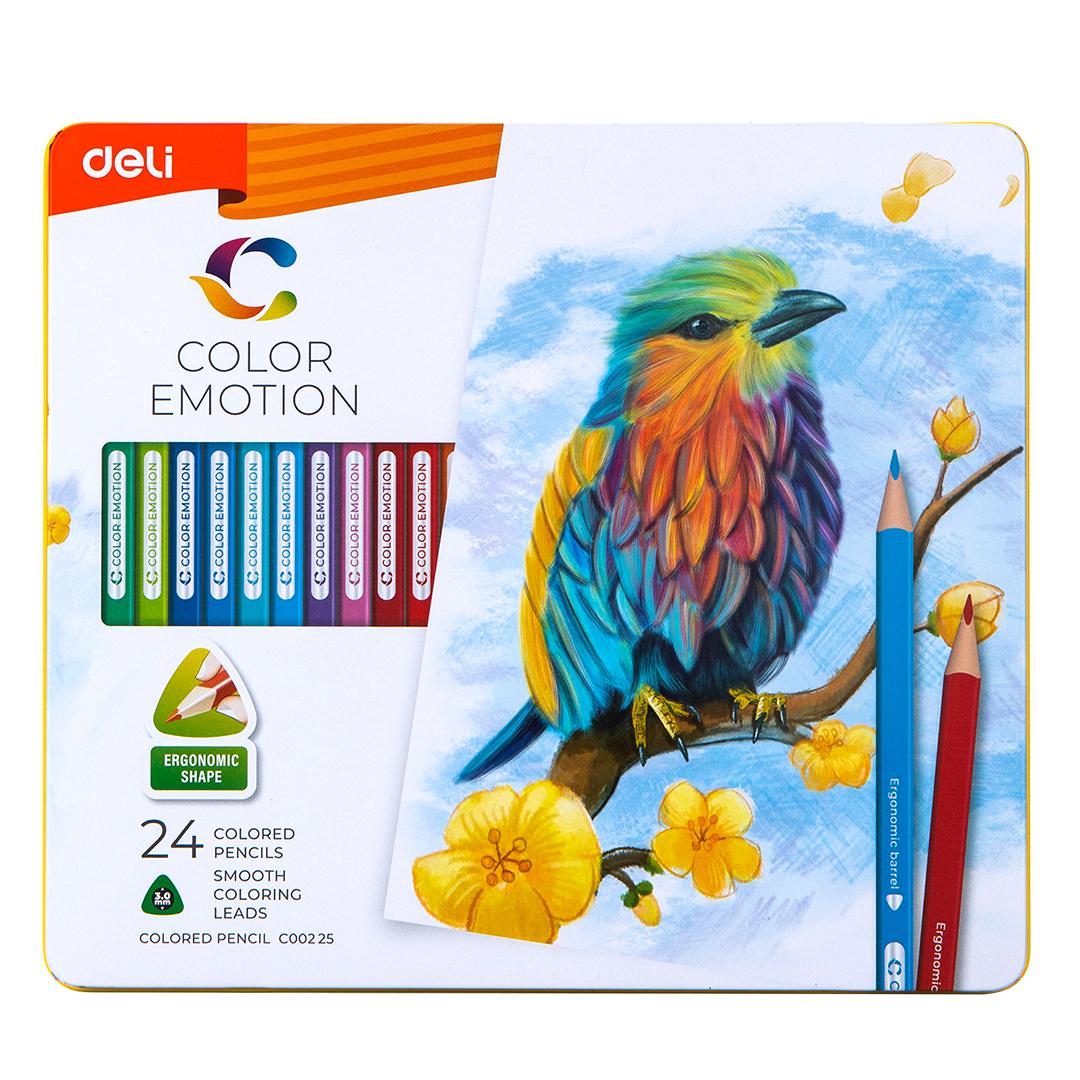 LAPICES DE COLORES DELI COLOR EMOTION LATA  X 24 COLORES