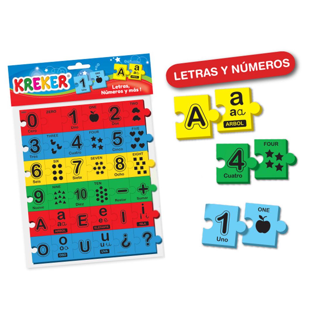 JUEGO KREKER LETRAS, NUMEROS Y MAS DE GOMA EVA (306)