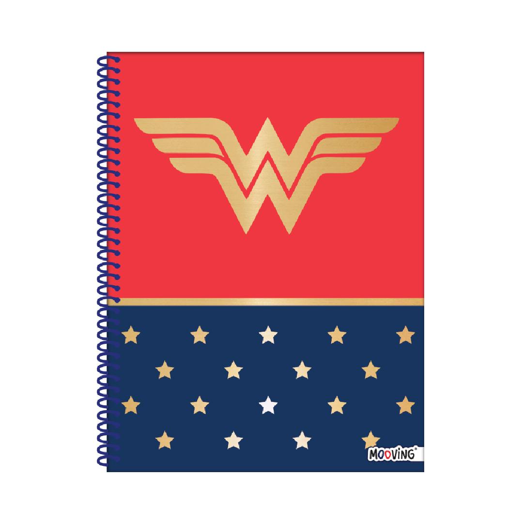 CUADERNO MOOVING 29/7 T. FLEX. X 80 HJS. RAYADO WONDER WOMAN