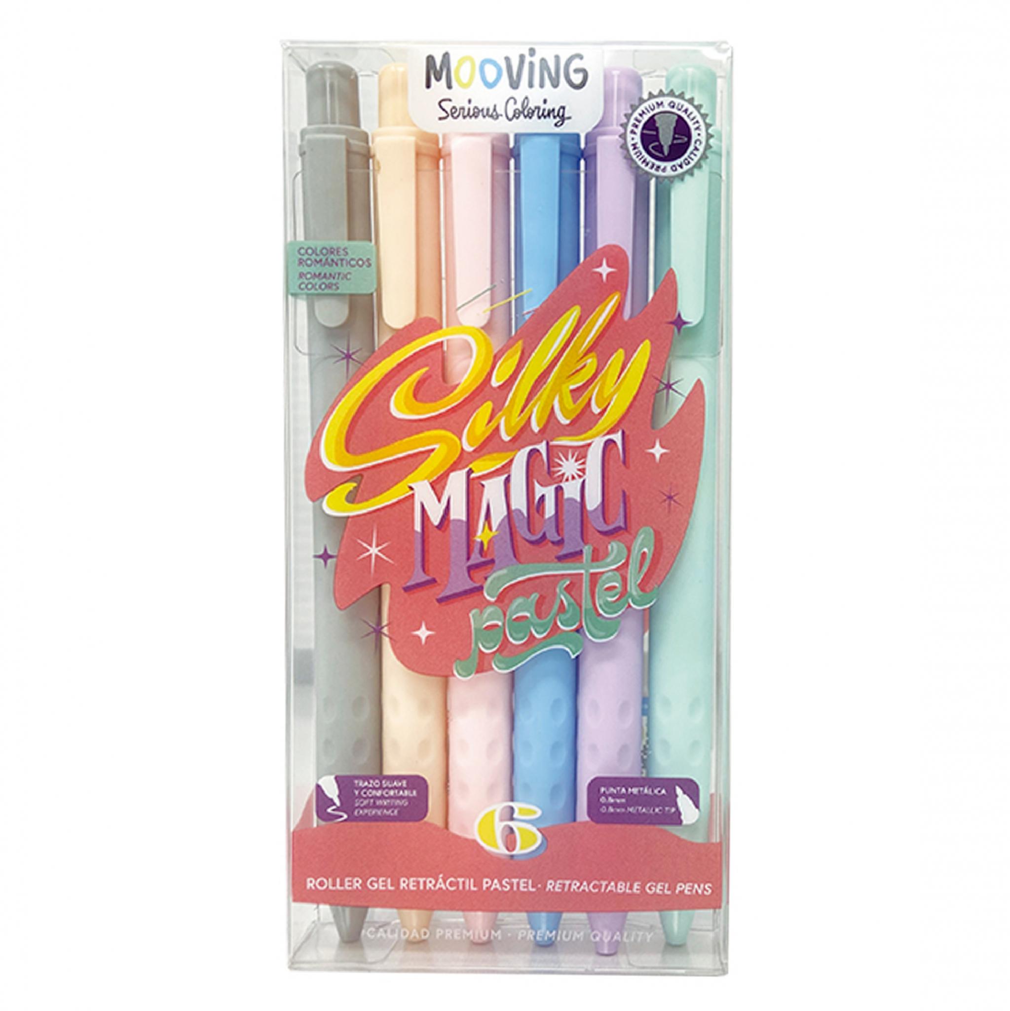 ROLLER BALL MOOVING TINTA GEL RETRACTIL PASTEL BLISTER SURTIDO X 6 U.