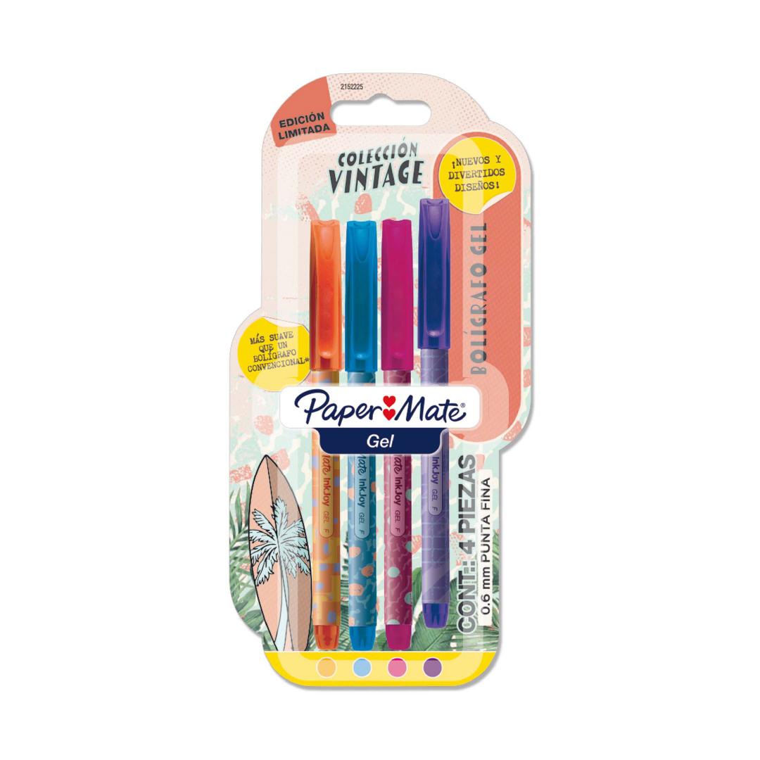 BOLIGRAFO PAPER MATE GEL VINTAGE BLISTER  X 4 COL. SURT.(2152225)