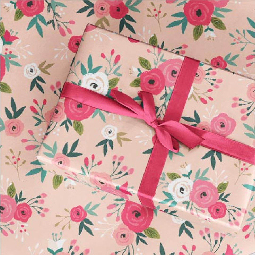 PAPEL DE REGALO CARPEL 70 X 100 CM (06003) FLORES