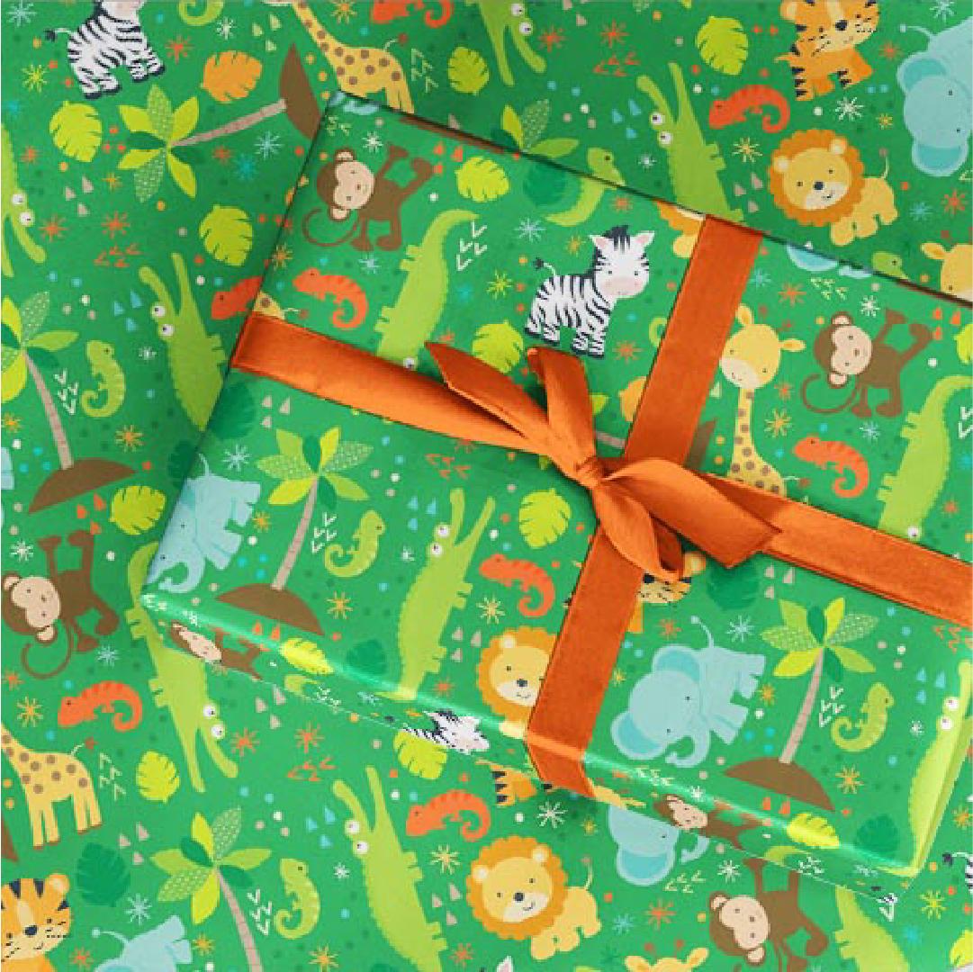 PAPEL DE REGALO CARPEL 70 X 100 CM (06011) JUNGLA