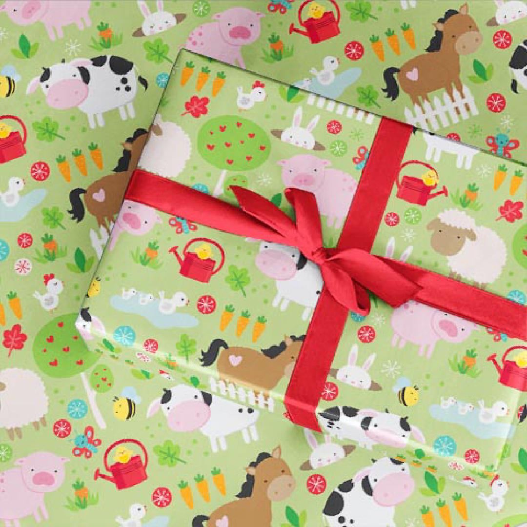 PAPEL DE REGALO CARPEL 70 X 100 CM (06012) GRANJA