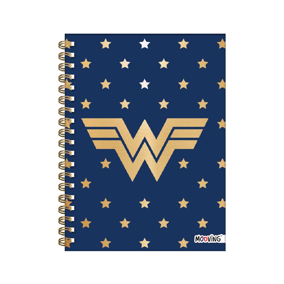 CUADERNO MOOVING 16/21 T. DURA X 80 HJS RAYADO WONDER WOMAN