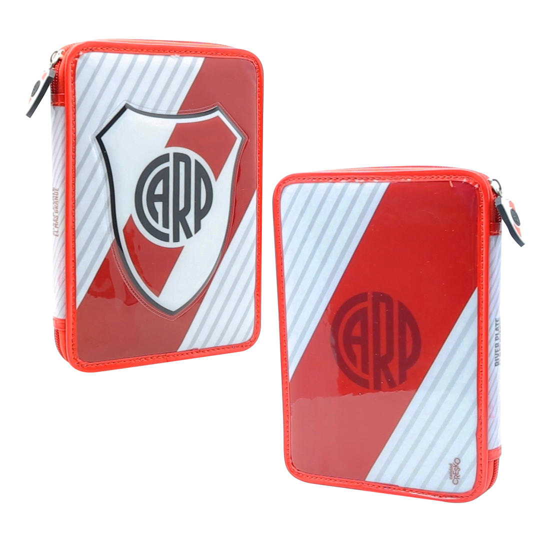 CANOPLA CRESKO DE 1 PISO PVC RIVER PLATE BLANCO/ROJO (RI357)  + UTILES