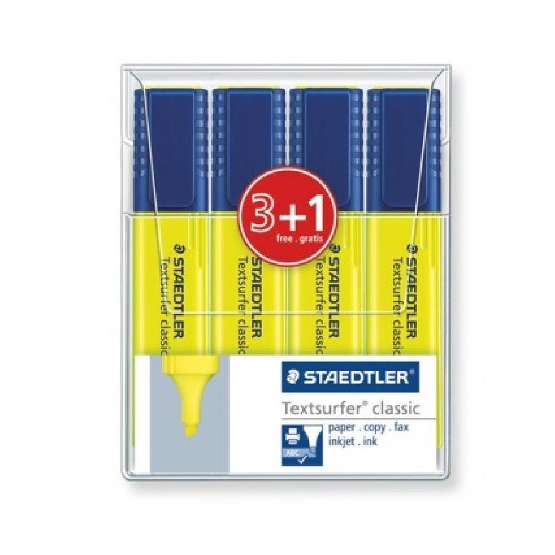 RESALTADOR STAEDTLER AMARILLO ESTUCHE X 4