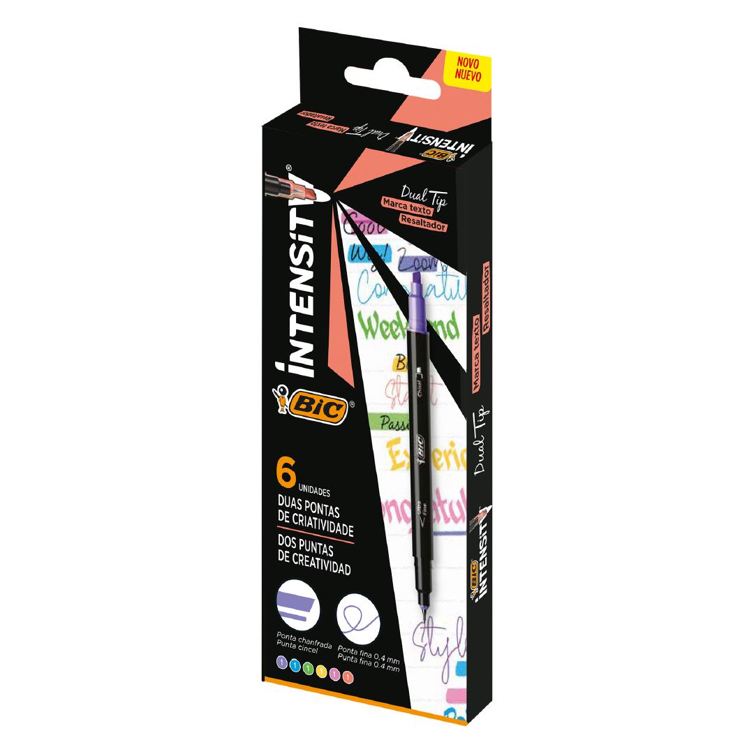 RESALTADOR BIC INTENSITY  DUO BLISTER SURTIDO X 6 U.