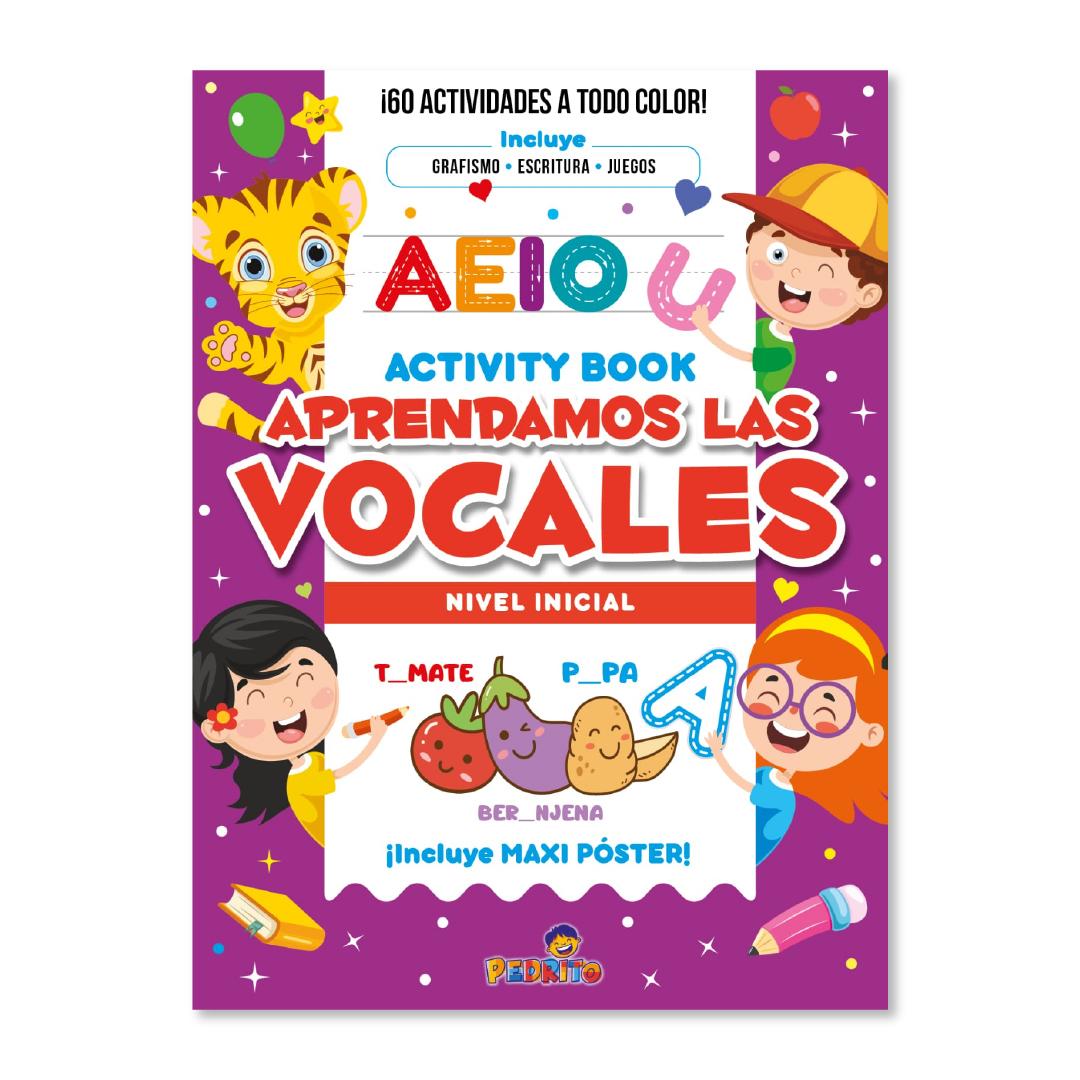 LIBRO PEDRITO ACTIVIDADES APRENDAMOS LAS VOCALES X 32 PGS.