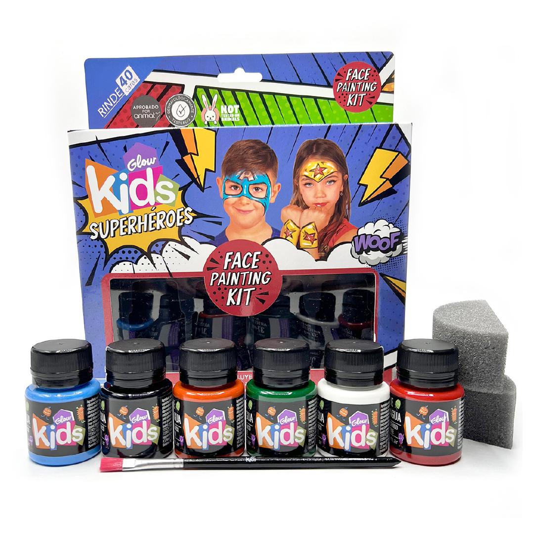 KIT MAQUILLAJE ARTISTICO GLOW KIDS SUPERHEROES